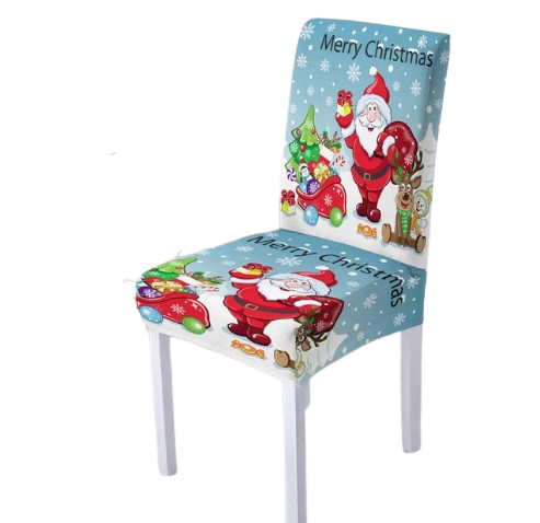 Husa Scaun Crăciun Fericit Sky Blue