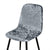 Husa De Scaun Scandinava Steel Velvet Cu Modele Gri