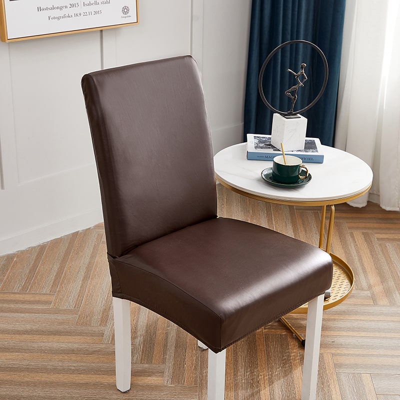 Husa Scaun Din Piele Artificiala Maro