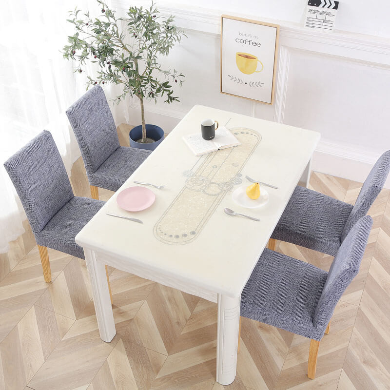 Husa Pentru Scaune Din Material Albastru Gri