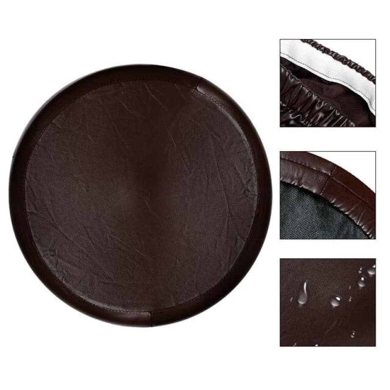 Husa Scaun De Bar Rotund Cafea Maro